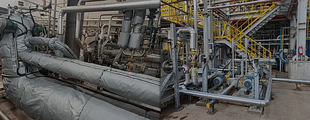 endüstriyel boru izolasyonu uygulaması - buhar ve sıcak su hatlarında ısı yalıtımı